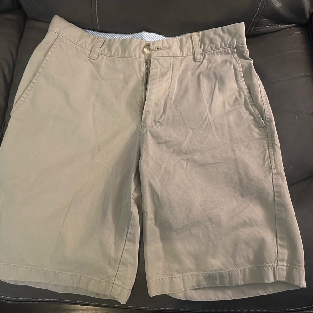Southern Tide Tan Flat Front Shorts